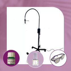   Lampa LED UV OrgaMo Chance + OrgaMo Ochelari de protecție profesionali cu filtru UV + EyeCare serum (1 ml) + UV adeziv "NEXT" pentru extensii gene